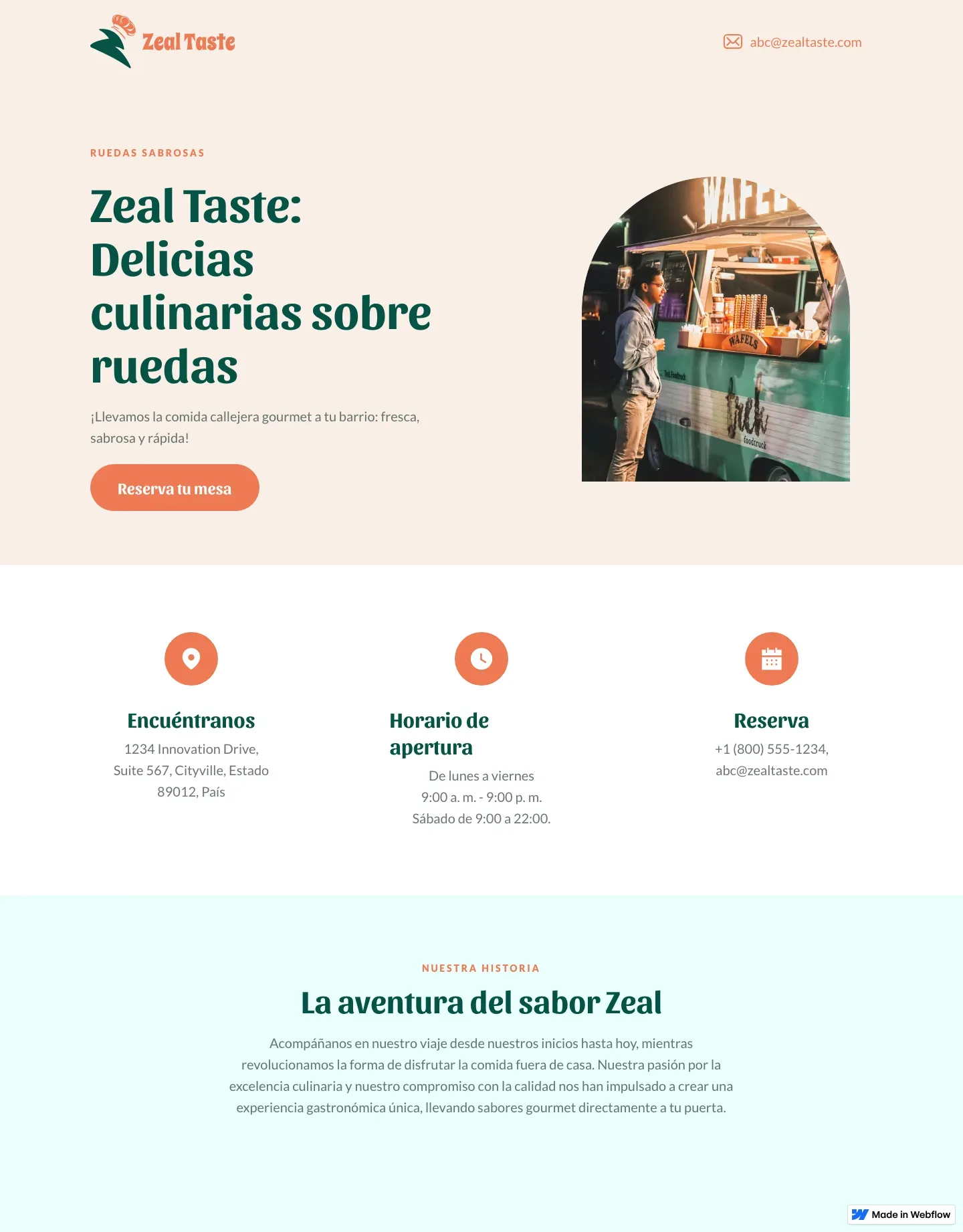 Diseño de página web para restaurantes y cafés