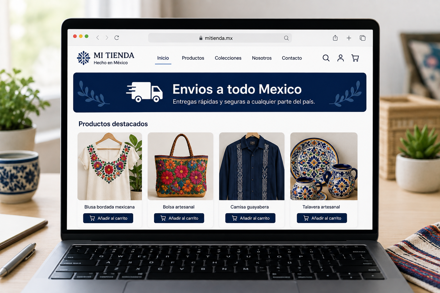 Tienda en línea mexicana con carrito de compras y pago seguro