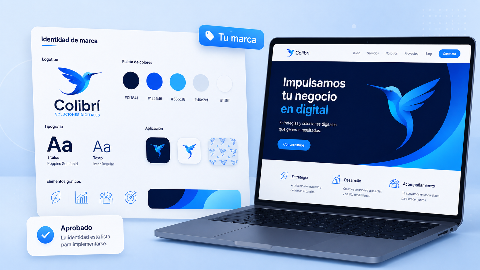 Identidad de marca aplicada a la página web