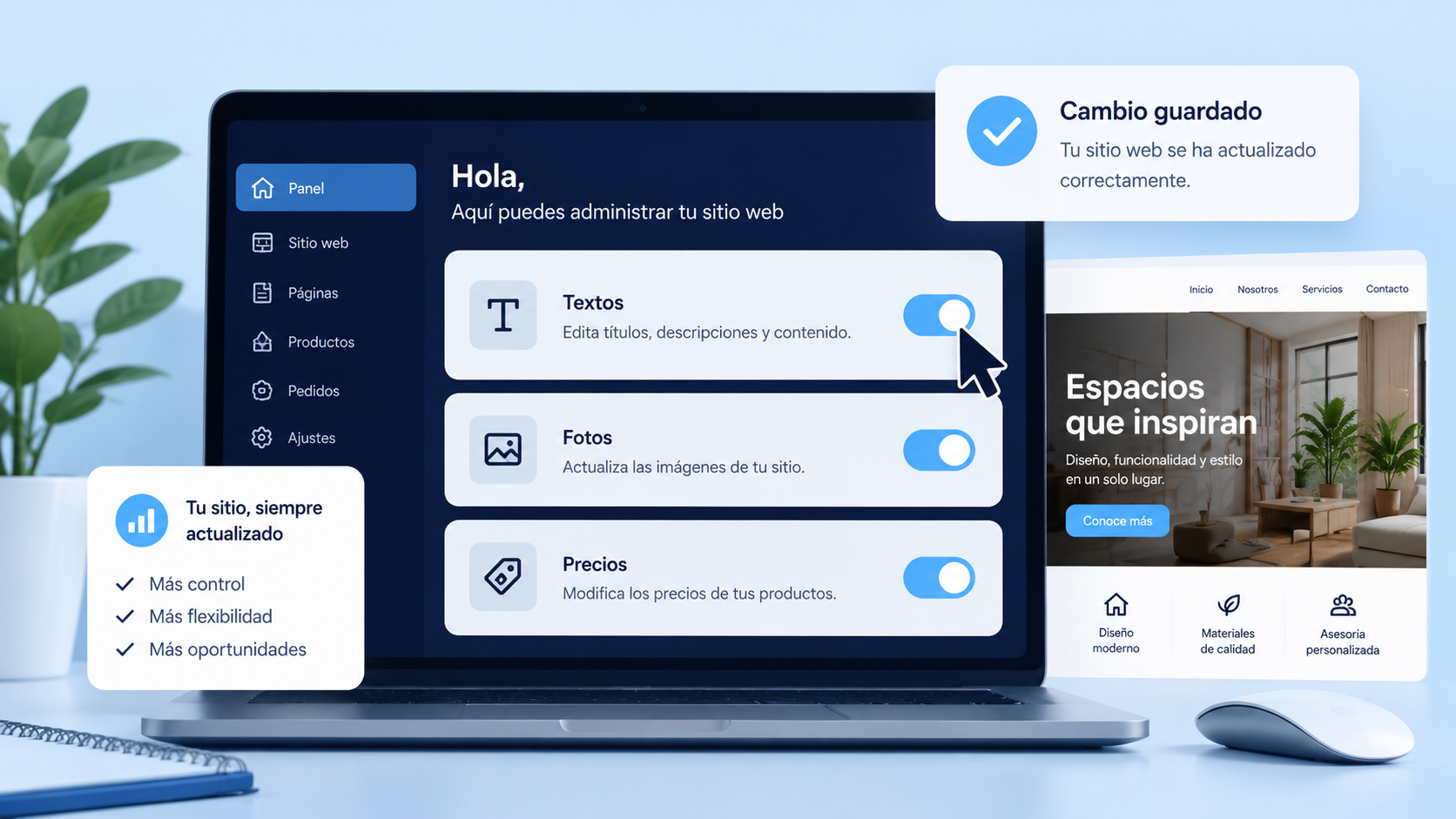 Panel autoadministrable en español