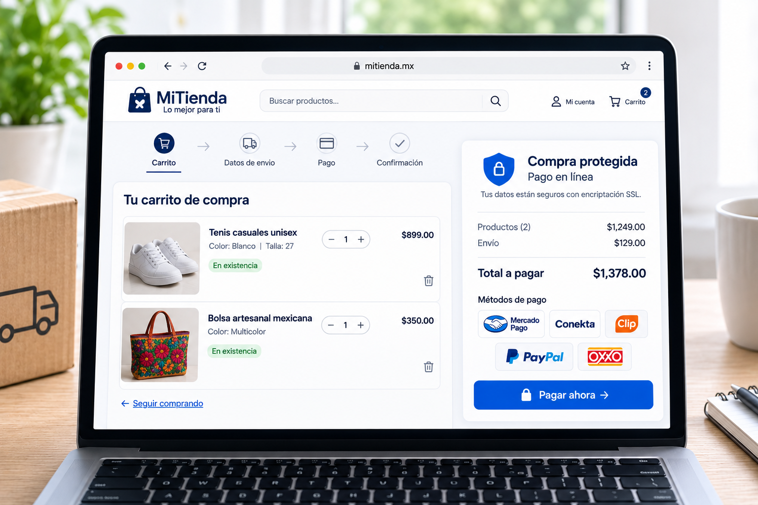 Pagos en línea aprobados y protegidos