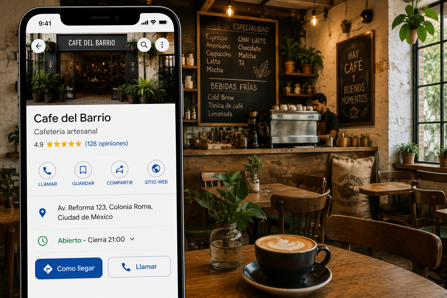 Autoridad local con reseñas y presencia