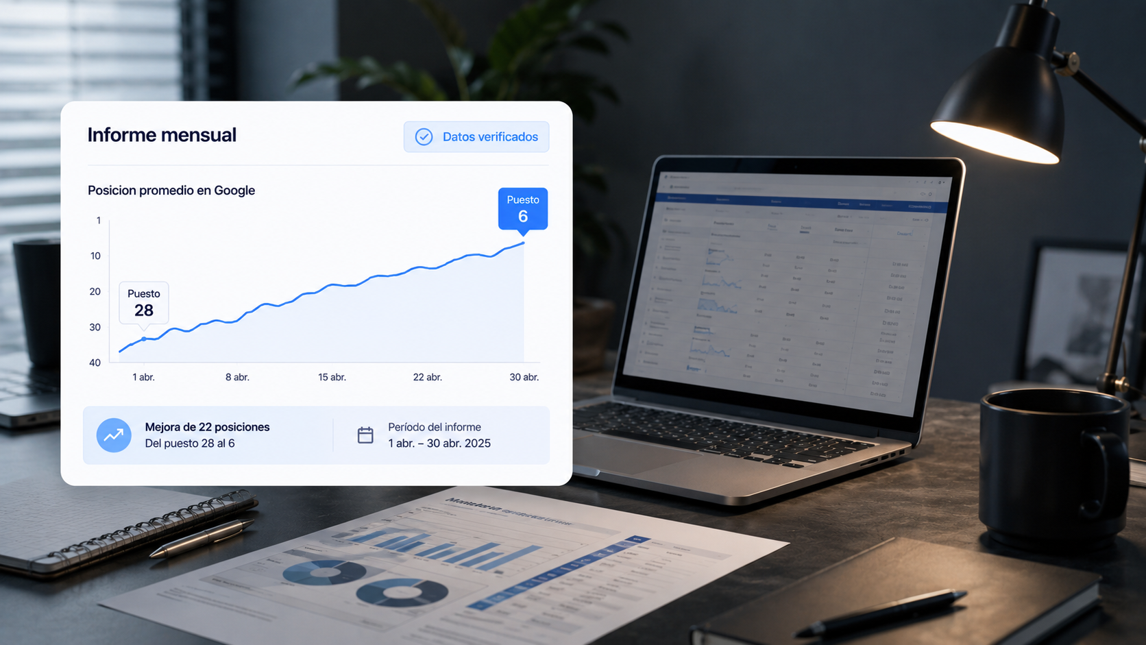 Informe mensual con posición real verificada
