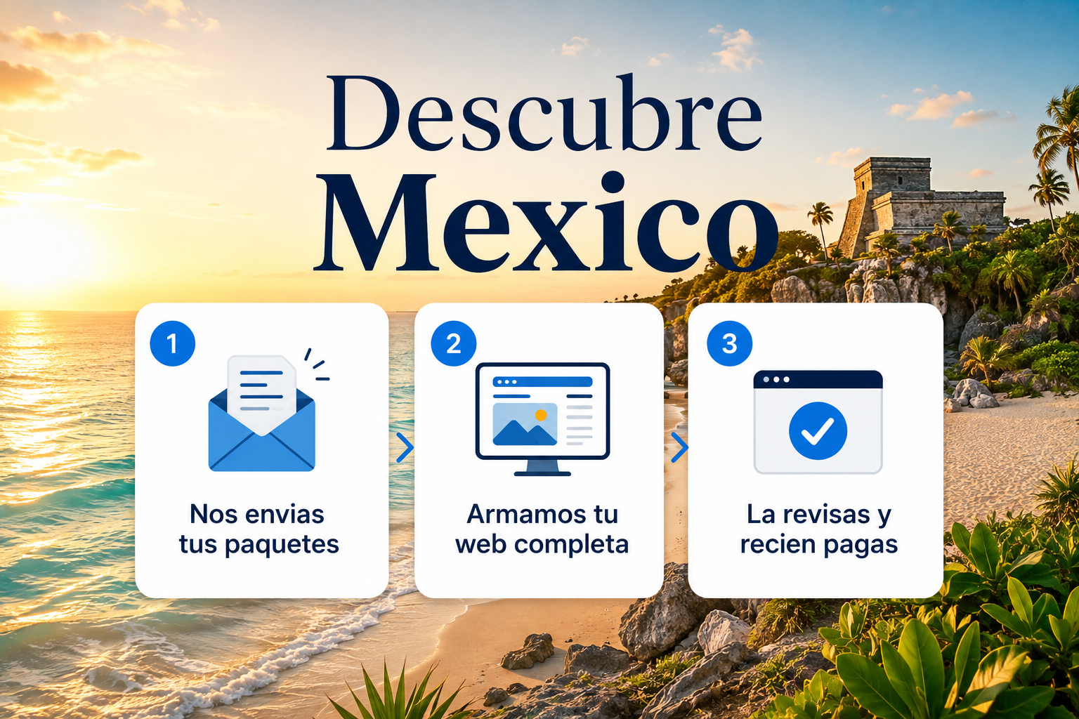Dueño de agencia revisando la versión móvil de su web